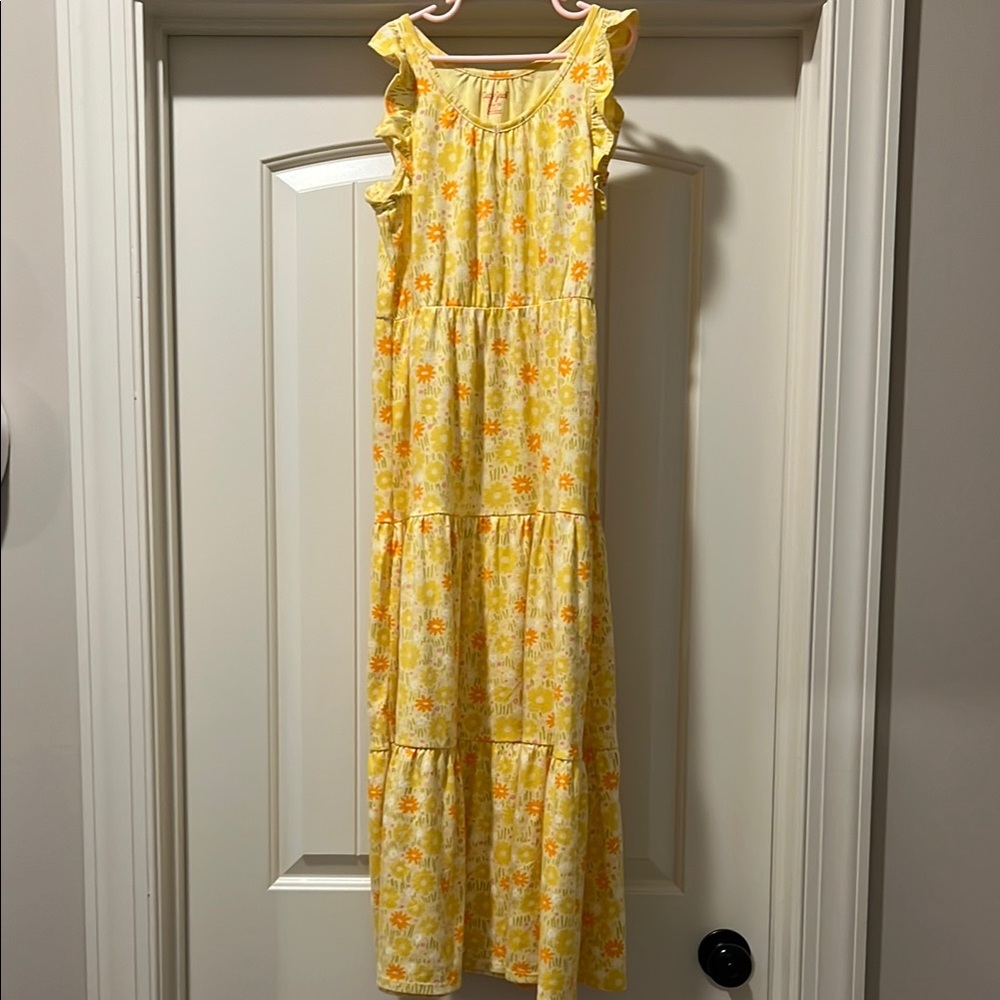 Cat & Jack Girls Yellow Floral Dress
